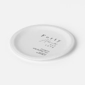 40 Minimal 40. Geburtstag Party Pappteller (Schrägansicht)