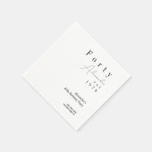 40 Minimal 40. Geburtstag Party Serviette (Ecke)