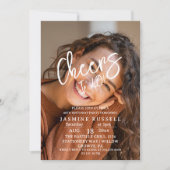 40. Modern Foto Geburtstag für Frauen Einladung (Vorderseite)