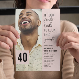 40 Modernes Foto 40. Geburtstag Party Einladung