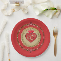 40. oder 15. Ruby-Hochzeitstag