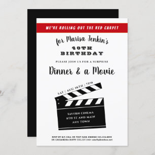 40. oder jede Geburtstagsüberraschung Film Spaß Einladung