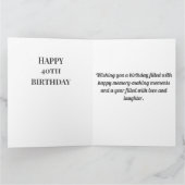 40. oder jedes Alter Foto Collage Big Birthday Car Karte (Innenseite)