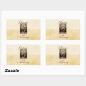 40. Ordination Anniversary Angels in Altar Rechteckiger Aufkleber (Blatt)