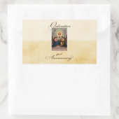 40. Ordination Anniversary Angels in Altar Rechteckiger Aufkleber (Tasche)