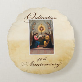 40. Ordination Anniversary Angels in Altar Rundes Kissen
