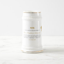 40. Ordination Jubiläum Personalisierte Schrift Bierglas