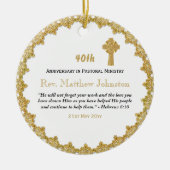 40. Ordination Jubiläum Personalisierte Schrift Keramik Ornament (Vorne)