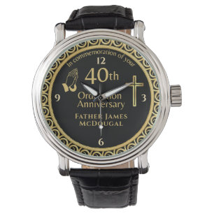 40. Ordination Jubiläum Priester PERSONALISIERT Armbanduhr