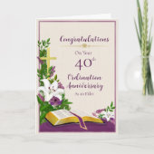 40. Ordinationstag Gratulation Karte (Vorderseite)