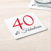 40. Party Untersetzer (angewinkelt)