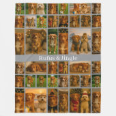 40 Photo Collage Template And Text Personalized Fleecedecke (Vorderseite)