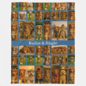 40 Photo Collage Template And Text Personalized Fleecedecke (Vorderseite)