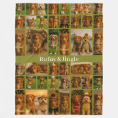 40 Photo Collage Template And Text Personalized Fleecedecke (Vorderseite)