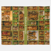 40 Photo Collage Template And Text Personalized Fleecedecke (Vorderseite (Horizontal))