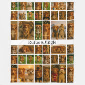 40 Photo Collage Template And Text Personalized Fleecedecke (Vorderseite)