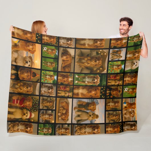 40 Photo Collage Template Personalized Custom Made Fleecedecke (Beispiel)