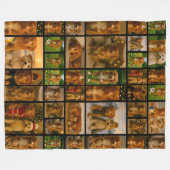 40 Photo Collage Template Personalized Custom Made Fleecedecke (Vorderseite (Horizontal))