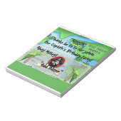 40 Pirate Birthday Candy Bar Wrapper Gastgeschenk Notizblock (Rotiert)