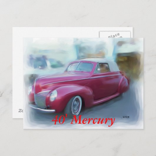 40' Quecksilber Postkarte (Vorne/Hinten)