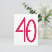 40 Rosa Postkarte (Stehend Vorderseite)