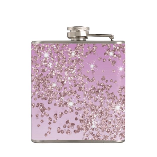 40 Rose Gold Glitzer & Drinks Angebot Flachmann (Rückseite)