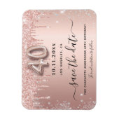 40. Rose Save the Date Magnet (Vertikal)