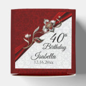 40. Rubinen Blumen Geburtstag Geschenkschachtel (Oben)