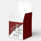 40. Rubinen Blumen Geburtstag Geschenkschachtel (Geöffnet)