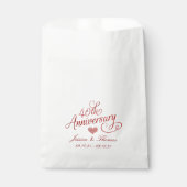 40. Rubinhochzeit Geschenktütchen (Vorderseite)