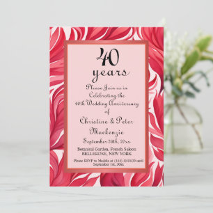 40. Rubinhochzeit Jubiläum Einladung