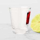40. Rubinhochzeitsrose Ehemann & Ehefrau Schnapsglas (Links)