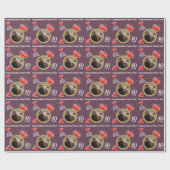 40. rubinische Hochzeitstag Ring Foto Brauch Geschenkpapier (Flach)