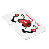 40. rubinischer Hochzeitspinguin Magnet (Rechte Seite)