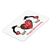40. rubinischer Hochzeitspinguin Magnet (Linke Seite)