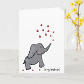 40. rubinischer Hochzeitstag Ehemannskarte Elefant Karte (Gelbe Blume)