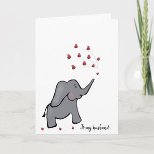 40. rubinischer Hochzeitstag Ehemannskarte Elefant Karte