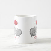 40. rubinischer Hochzeitstag Elefantengeschenk Kaffeetasse (Mittel)