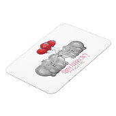 40. rubinischer Hochzeitstag Elefantengeschenk Magnet (Linke Seite)