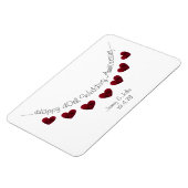 40. rubinischer Hochzeitstag Herzensammer Magnet (Linke Seite)