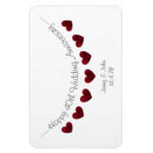 40. rubinischer Hochzeitstag Herzensammer Magnet (Vertikal)