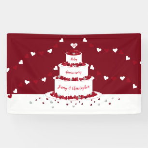 40. rubinischer Hochzeitstag Kuchen und Bammer Banner