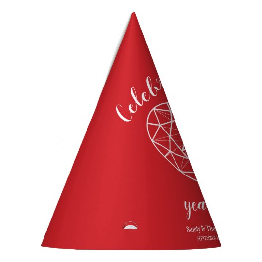 40. rubinischer Hochzeitstag Party Hüte Partyhütchen (Links)