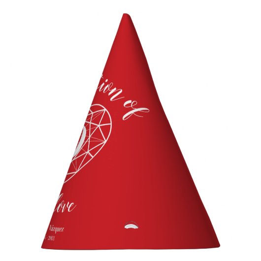 40. rubinischer Hochzeitstag Party Hüte Partyhütchen (Rechts)