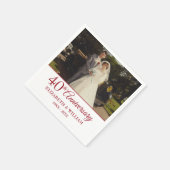 40. Ruby Anniversary Your Wedding Foto Serviette (Ecke)