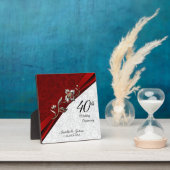 40. Ruby Floral Wedding Anniversary Plaque Fotoplatte (InSitu)