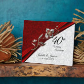 40. Ruby Floral Wedding Jubiläum Fotoplatte (Seite)