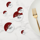 40. Ruby Floral Wedding Jubiläum Konfetti (Gruppe)