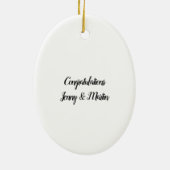 40. Ruby-Heißluftballon-Jubiläum Keramik Ornament (Hinten)