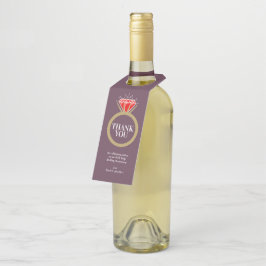 40. Ruby Hochzeit Jubiläum Rotwein Gefallen Flaschenanhänger